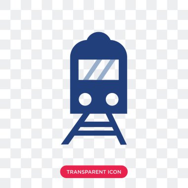 Saydam arka plan üzerinde tren logo izole tren vektör simgesi