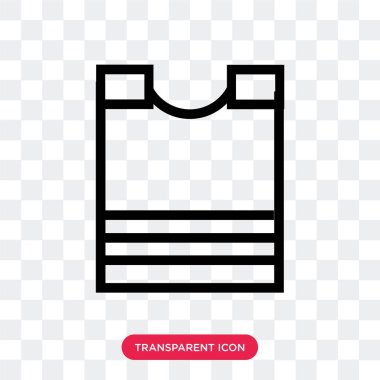 Saydam arka plan üzerinde Pad izole yastıklı gömlek vektör simgesi