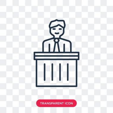 Judge vector icon isolated on transparent background, Judge logo design vector