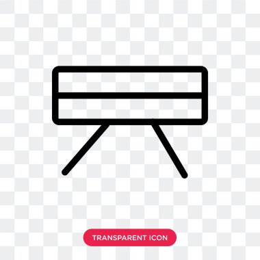 Saydam arka plan üzerinde tablo logo izole tablo vektör simgesi