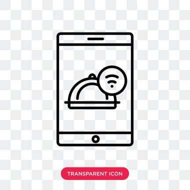 Saydam arka plan üzerinde Online logo tasarımı izole online vektör simgesi