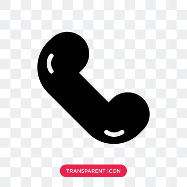 Saydam arka plan üzerinde telefon izole telefon vektör simgesi