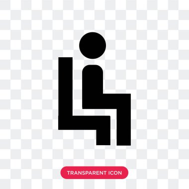 Saydam arka plan üzerinde tekerlek izole tekerlekli sandalye vektör simgesi