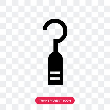 Kanca şeffaf arka plan üzerinde kanca logo izole simge vektör