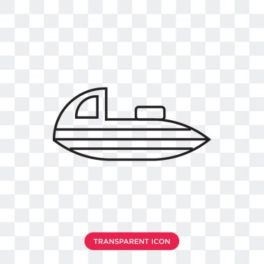 Saydam arka plan üzerinde gemi logosu d izole vektör simge gemi