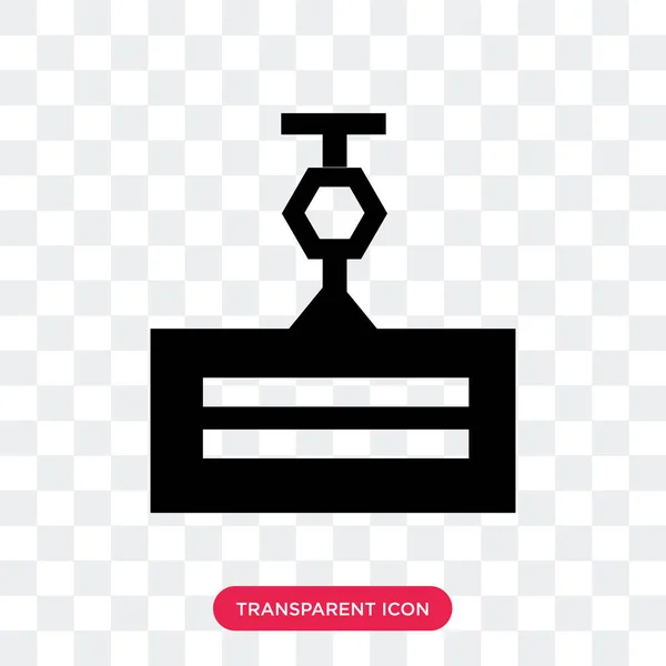 Εικονίδιο του φορέα γερανός απομονώνονται σε διαφανές φόντο, γερανός λογότυπο — Διανυσματικό Αρχείο
