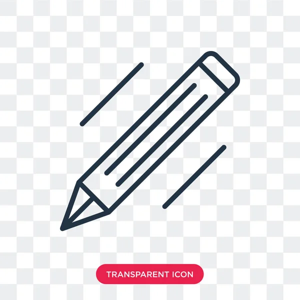 Icône vectorielle crayon isolée sur fond transparent, Conception de logo crayon — Image vectorielle