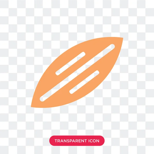 Surfplank vector pictogram geïsoleerd op transparante achtergrond, Surfbo — Stockvector