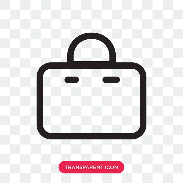 Icono de vector de bolsa aislado sobre fondo transparente, Bag logo des — Vector de stock