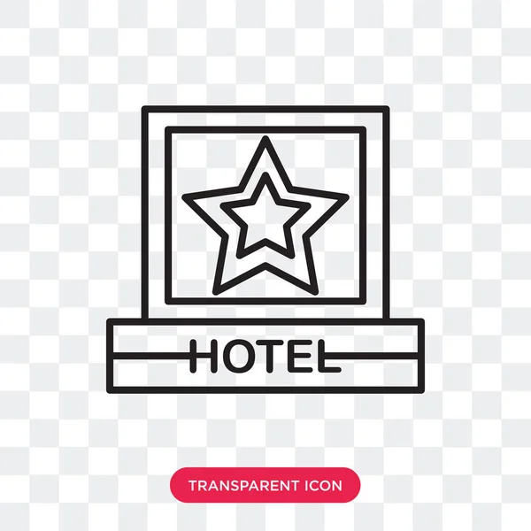 Hotel vektorové ikony izolované na průhledné pozadí, Hotel logo design — Stockový vektor