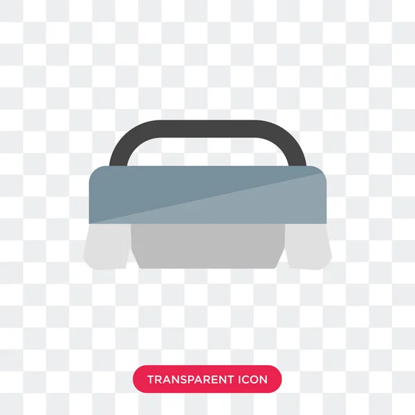 Cepillo icono vectorial aislado sobre fondo transparente, logotipo del cepillo — Vector de stock