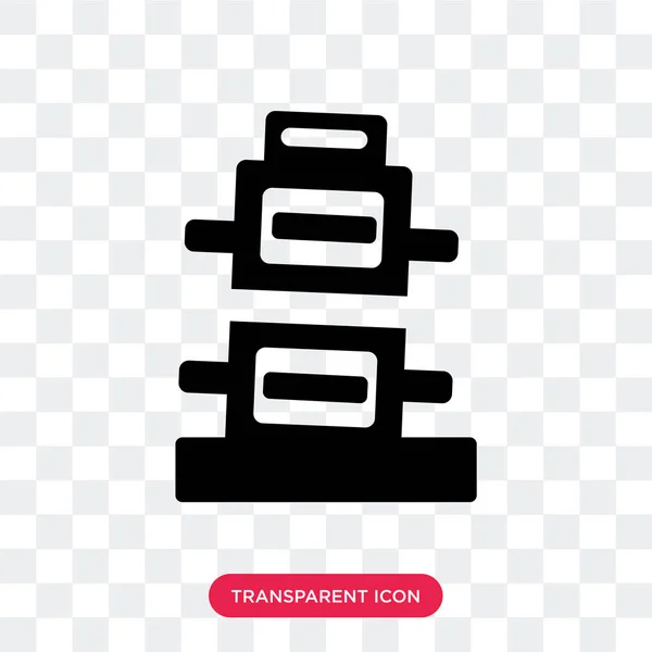 Tour penchée de pise icône vectorielle isolé sur backgr transparent — Image vectorielle