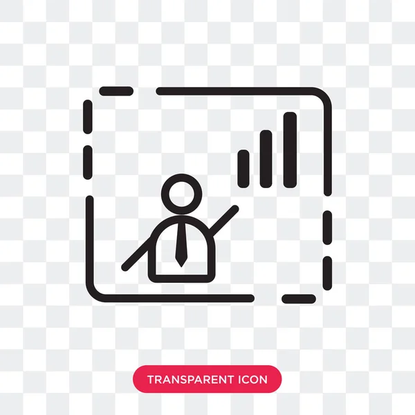 Icône vectorielle de présentation isolé sur fond transparent, Pré — Image vectorielle