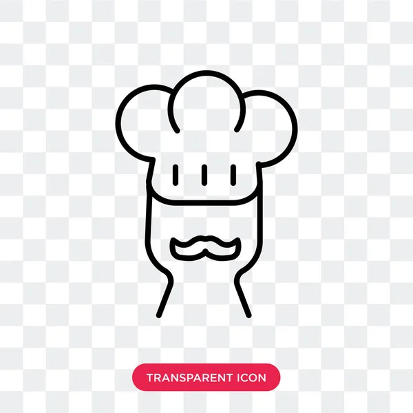 Pasticcere icona vettoriale isolato su sfondo trasparente, Pasticcere disegno logo chef — Vettoriale Stock