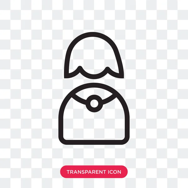 Monja icono vectorial aislado sobre fondo transparente, Nun logo des — Vector de stock