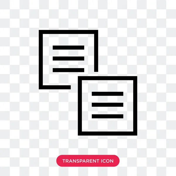 Opmerking vector pictogram geïsoleerd op transparante achtergrond, opmerking logo d — Stockvector