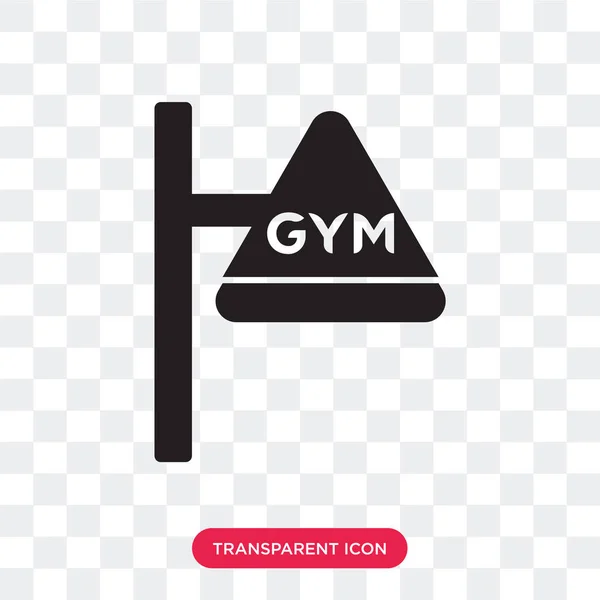 Gimnasio icono vectorial aislado sobre fondo transparente, Gym logo des — Archivo Imágenes Vectoriales