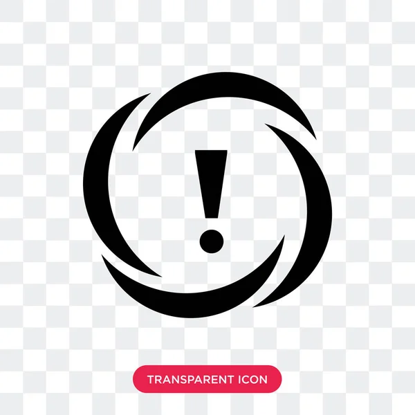Attention vector icon isolated on transparent background, Attent — Stock Vector