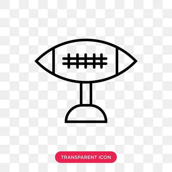 American Football Trophey vector pictogram geïsoleerd op transparante ba — Stockvector