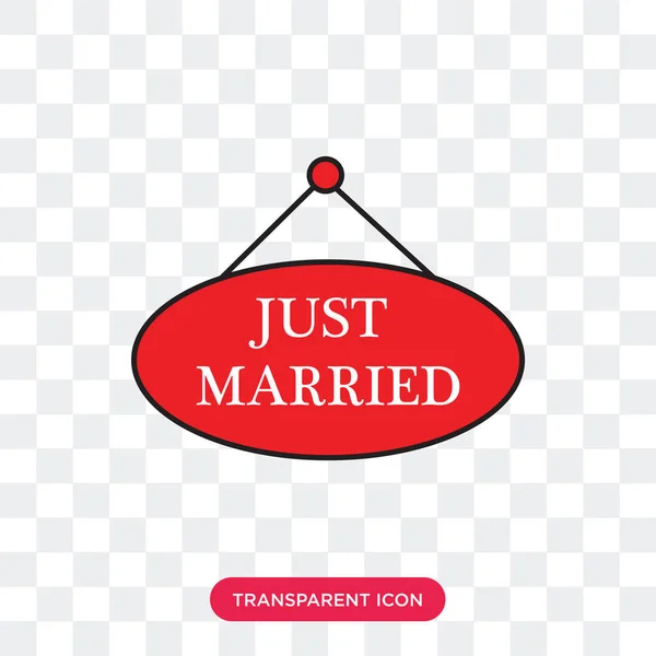 Только что женившийся векторная икона на прозрачном фоне, Jus — стоковый вектор