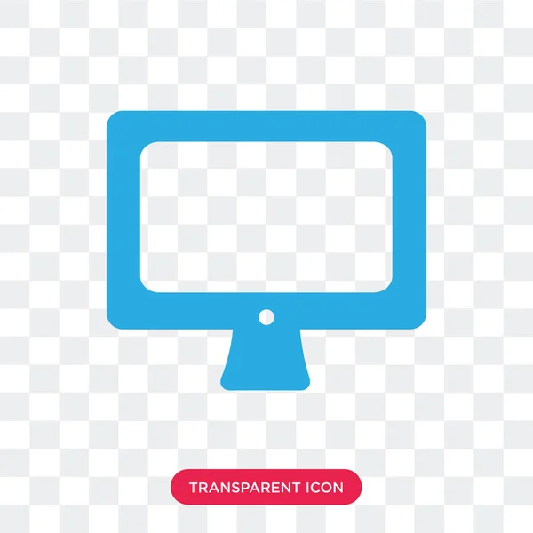 Computer vector icon isolated on transparent background, Compute — Stock Vector