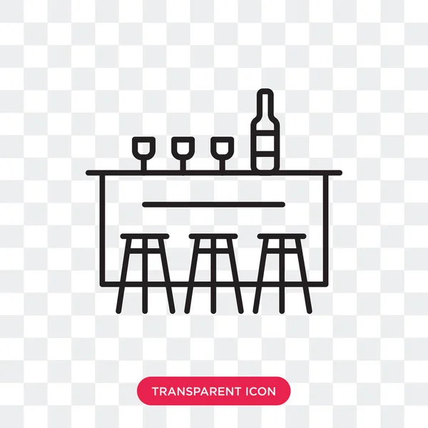 Bar icona vettoriale isolata su sfondo trasparente, Bar logo des — Vettoriale Stock