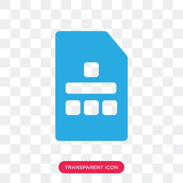 Icône vectorielle carte SIM isolée sur fond transparent, Voiture Sim — Image vectorielle
