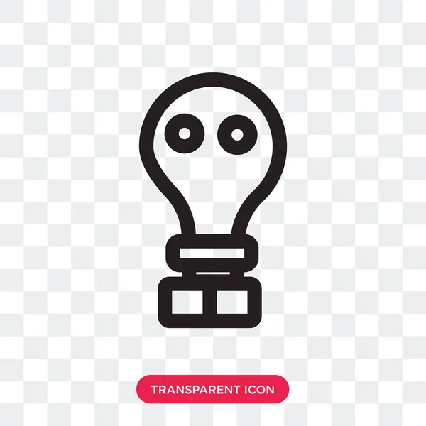 Gas mask vector icon isolated on transparent background, Gas mas — Stock Vector