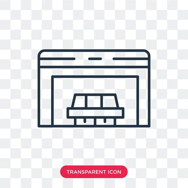 Vektor-Symbol für Bushaltestelle isoliert auf transparentem Hintergrund, Logo-Design für Bushaltestelle — Stockvektor