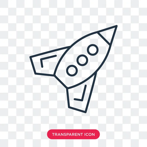 Statek kosmiczny wektor ikona na białym tle na przezroczystym tle, projektowanie logo statek kosmiczny — Wektor stockowy