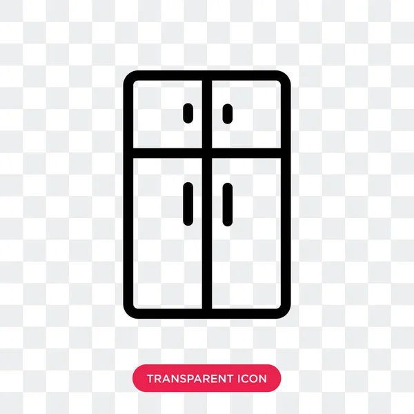 Icono del vector del refrigerador aislado sobre fondo transparente, Heladera lo — Archivo Imágenes Vectoriales