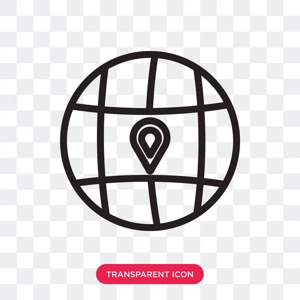 Worldwide vector icon isolated on transparent background, Worldw — Stock Vector