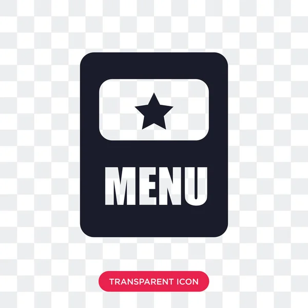 Icône vectorielle de menu isolée sur fond transparent, Logo de menu d — Image vectorielle