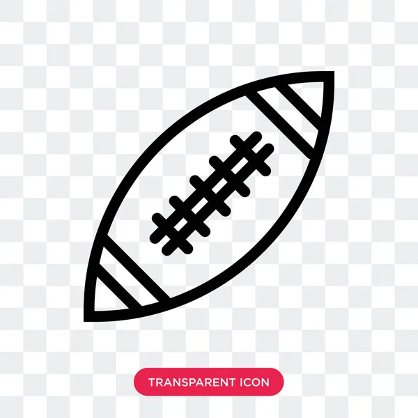 Americký fotbal vektorové ikony izolované na průhledném pozadí — Stockový vektor