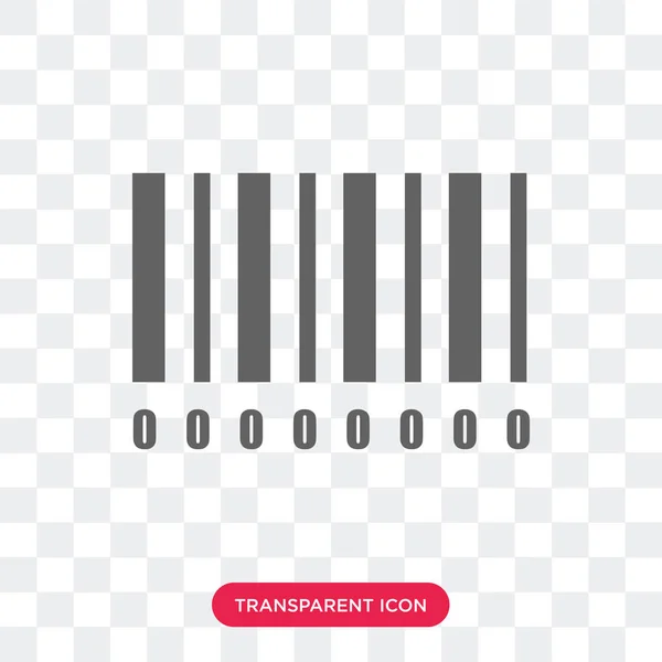 Icona vettoriale codice a barre isolata su sfondo trasparente, Codice a barre — Vettoriale Stock