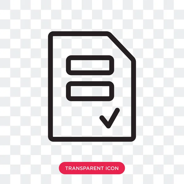 Vector de la boleta icono aislado sobre fondo transparente, papeleta lo — Vector de stock