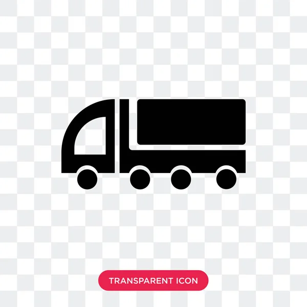 Levering vrachtwagen vector pictogram geïsoleerd op transparante achtergrond, D — Stockvector