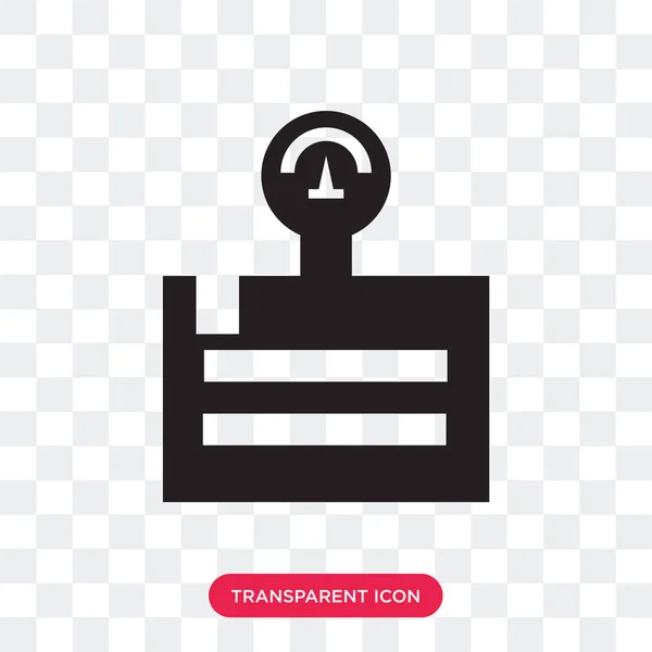 Weight vector icon isolated on transparent background, Weight lo — Stock Vector