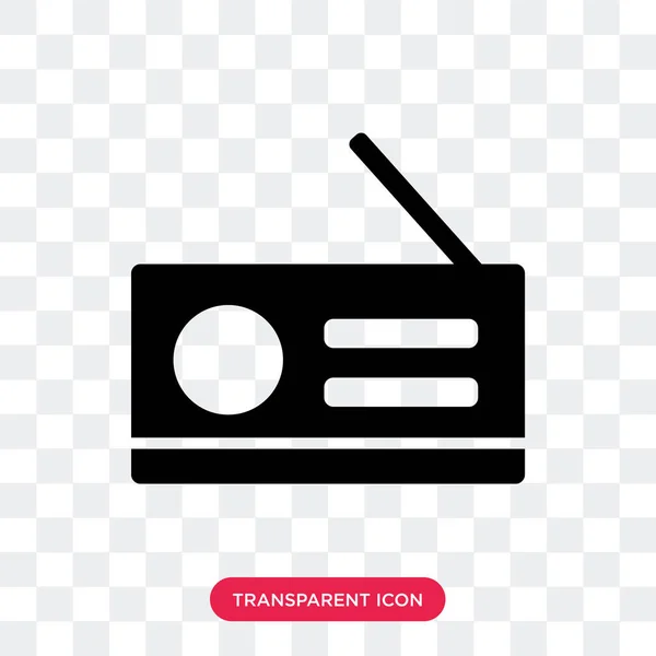 Радиовекторная иконка на прозрачном фоне, логотип Радио — стоковый вектор