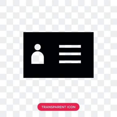 Saydam arka plan üzerinde kimlik kartı izole kimlik kartı vektör simgesi 