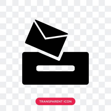 Geri dönüşüm kutusu vektör simgesi üzerinde şeffaf arka plan, izole Re