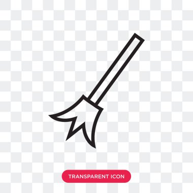 Saydam arka plan üzerinde süpürge logo izole süpürge vektör simgesi