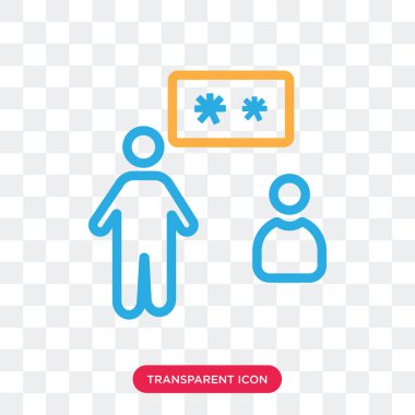 Saydam arka plan üzerinde ön izole sunu vektör simgesi