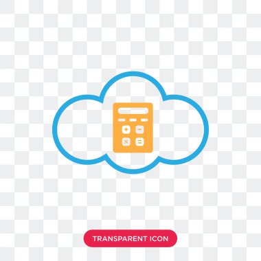 saydam arka plan üzerinde calcu izole hesap makinesi vektör simgesi