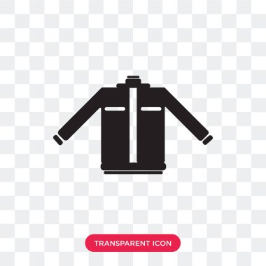 Saydam arka plan üzerinde ceket lo izole ceket vektör simgesi