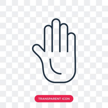 Saydam arka plan üzerinde el logo tasarım izole el vektör simgesi