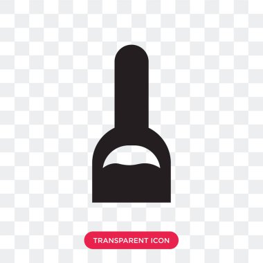 El boyama şişe vektör simgesi üzerinde saydam b izole çivi