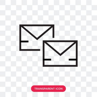 Saydam arka plan üzerinde posta lo izole posta vektör simgesi