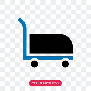 Saydam arka plan üzerinde sepeti logosu d izole vektör simge sepeti