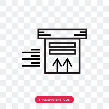 Saydam arka plan üzerinde SK izole hızlı teslimat vektör simgesi